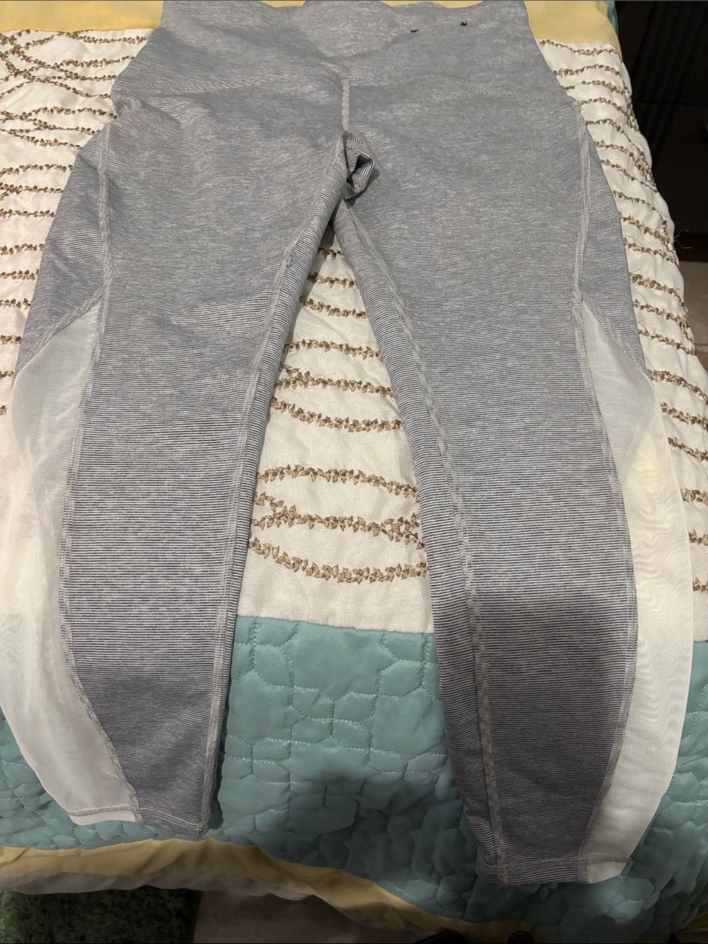 Xersion Gray and White Athletic Leggings NWOT